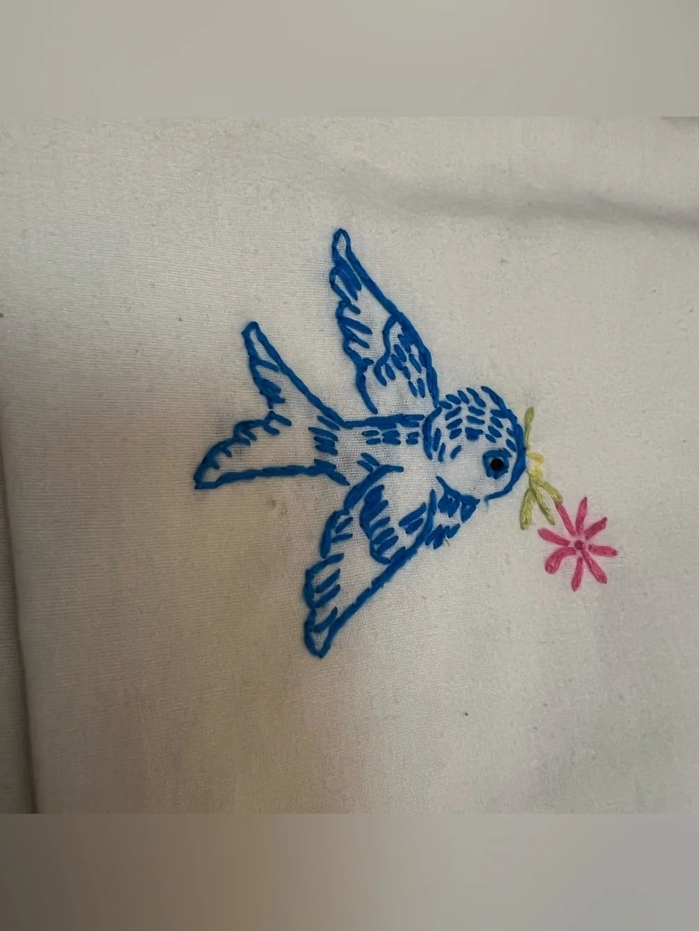 Vintage Set 4 Embroidered Crochet Pillowcases Dogs Bears Cottage Farmhouse Linen